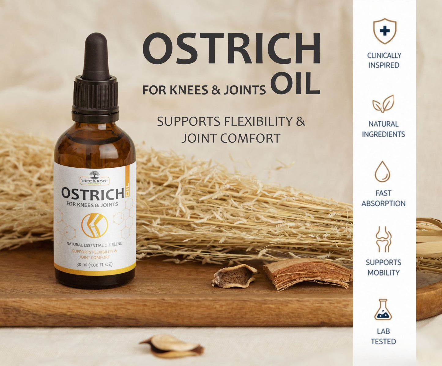 Ostrich Oil for Knees & Joints